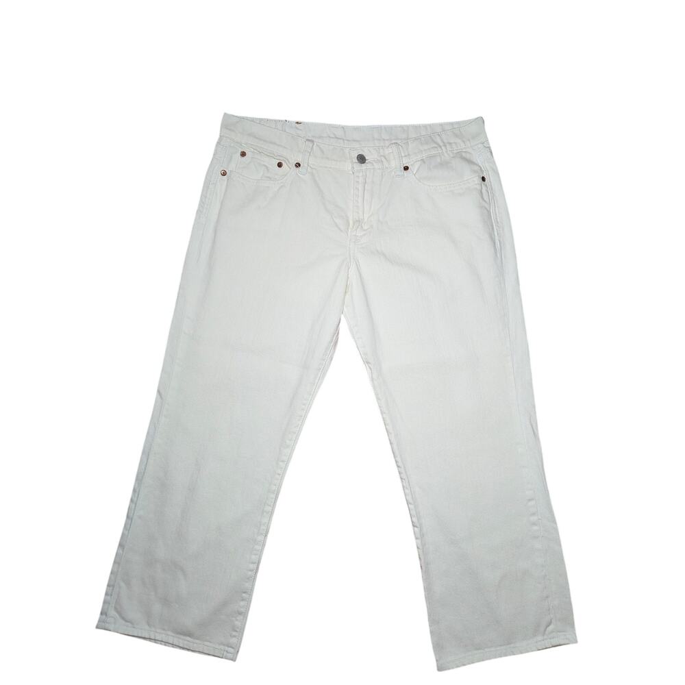 Lucky Brand N’Low Crop White Jeans Size 12